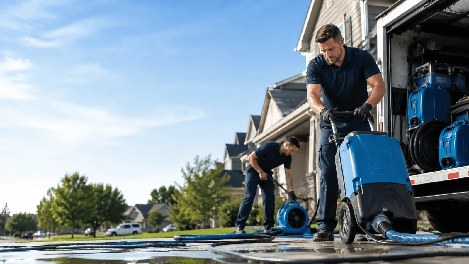 Dehumidification being performed in Lava Hot Springs, ID